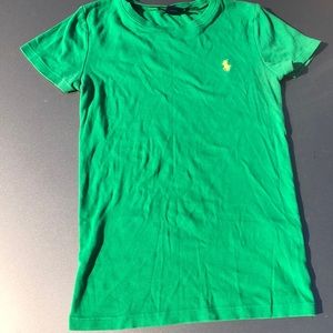 green polo shirt